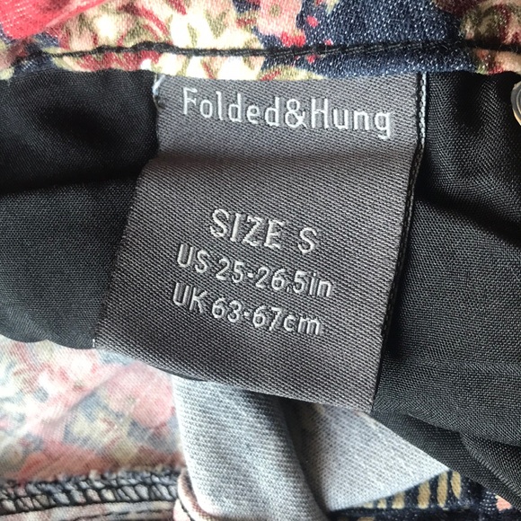 FOLDED & HUNG SLIM FLORAL PANT SIZE US 25-26 - Picture 8 of 8